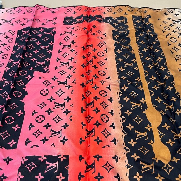 Louis Vuitton Monogram Carré Rising Confidential Scarf - Picture 4 of 7